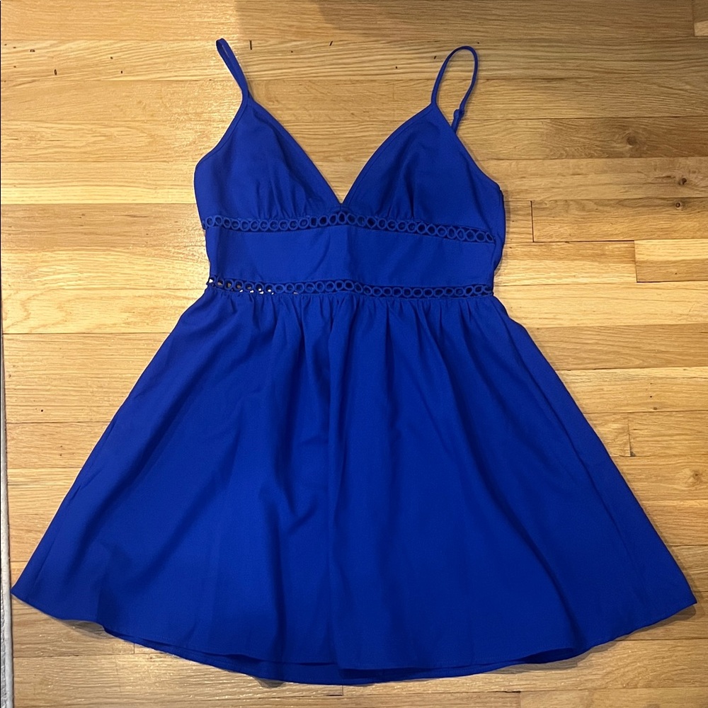 Blue Spaghetti Strap Dress
